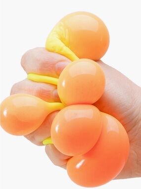 Orange Stress Pop Squeeze Toy - Kids Action Playset